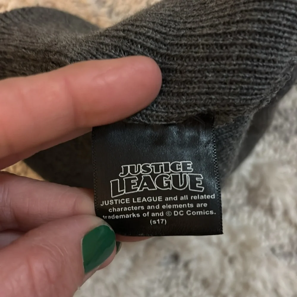 Justice League toddler boys gray winter beanie hat